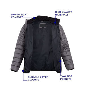 OEM Custom Loose Puffer <b>Men's</b> Winter Windproof Outdoor Lightweight Standard High Street Stand Collar Quilted puffer Jackets - Product Image 5