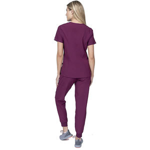 Conjuntos de pantalones de Enfermería de alta calidad para mujer, Jersey transpirable, trajes médicos, Color sólido, nuevos uniformes de Enfermería de alta calidad - Product Image 2