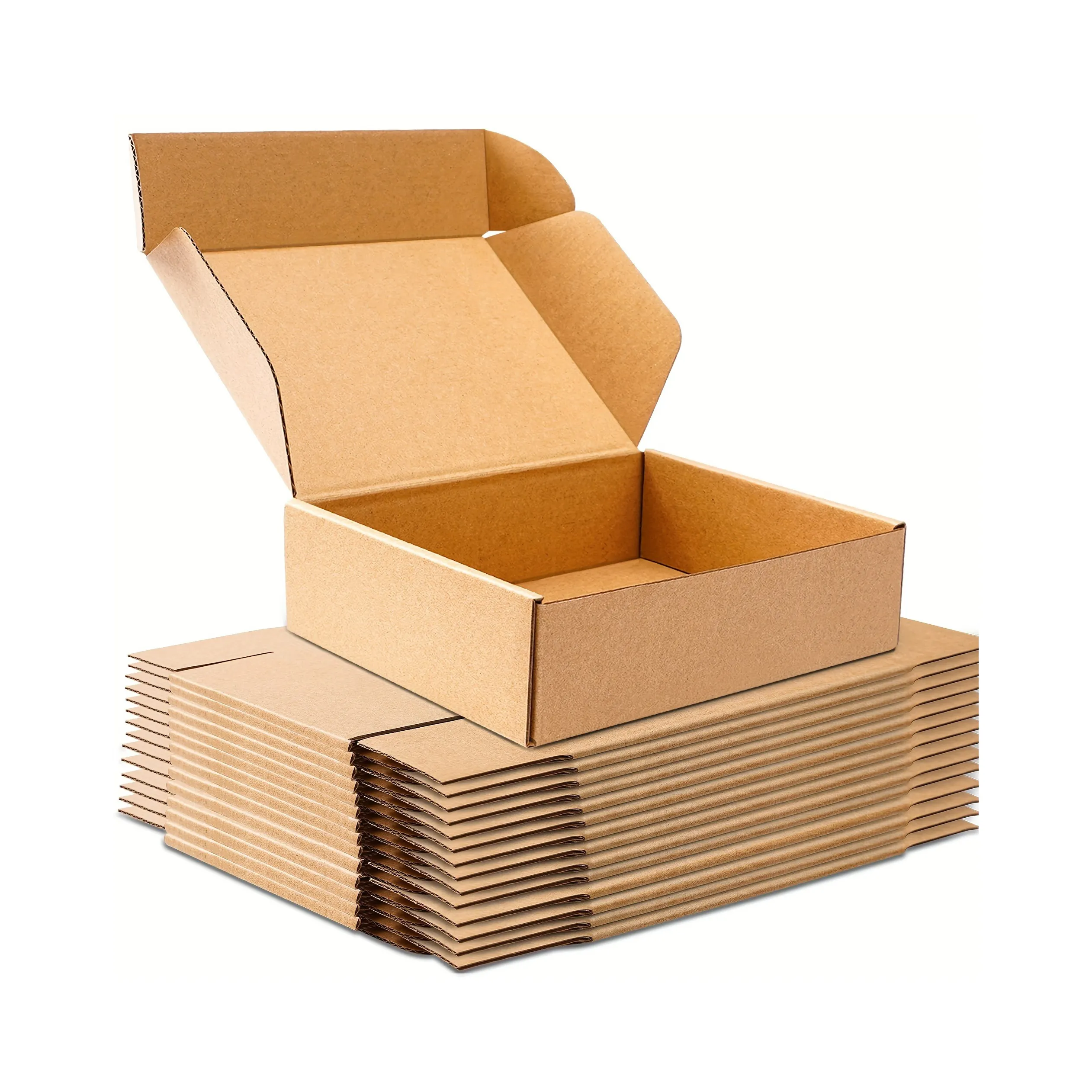 Fabricant carton de papier recyclable avec logo personnalisé Emballage postal imprimé en mouvement Boîte en carton ondulé de livraison expédition à