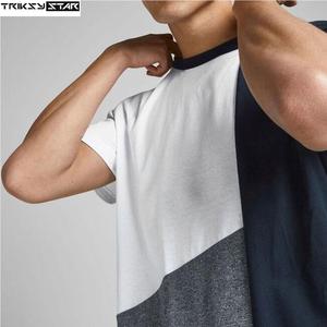 Camiseta de manga corta OEM 100% de algodón para hombre con bolsillo delantero, ropa de calle Unisex de alta calidad, ropa informal de peso pesado estampada - Product Image 4