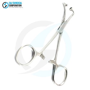 Pinces chirurgicales manuelles à boule et à fente en acier inoxydable, durables et réutilisables pour un maintien sûr des draps en salle d'opération - Product Image 2