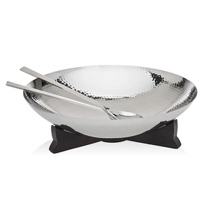 Bol de service en acier inoxydable martelé accrocheur bol de vague en métal décoratif polyvalent décorations de mariage bol de cuisine - Product Image 4