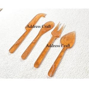 Juego de cubiertos de resina hechos a mano de 4 piezas, superventas, herramientas para queso, incluido cuchillo de corte, tenedor y esparcidor para Decoración de mesa - Product Image 6