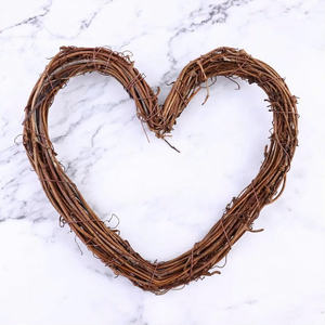 <b>Christmas</b> Rattan Heart Shape Ornament Customizable Size <b>for</b> Front <b>Door</b> Home Window Wall <b>Decoration</b> Holiday DIY Gift - Product Image 3
