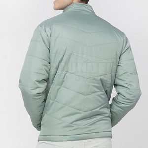 2025 chaqueta acolchada profesional de alta calidad ajustada para hombre diseño OEM con cuello levantado chaqueta acolchada ajustada de color personalizado - Product Image 2