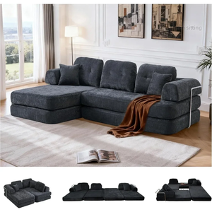 Sofá Cama en Forma de L de Tela Portátil Moderno Más Vendido en 2026 para Sala de Estar, Dormitorio y Uso en Hoteles - Product Image 5