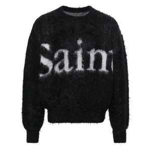 Produit fiable, vente chaude, pull en mohair pour homme à épaules tombantes, qualité supérieure, col rond, anti-boulochage - Product Image 1