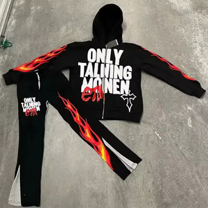 Chándal Deportivo de Invierno para Hombre, Diseño Personalizado OEM, Estampado en Serigrafía, Lavado Ácido, 100% Algodón, Talla Adulto - Product Image 3