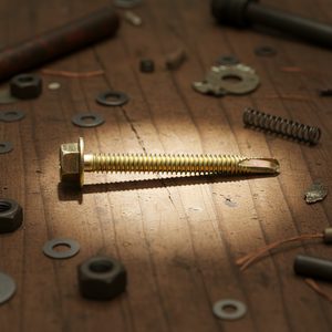 Vis autoperceuse à tête hexagonale, classe 8, en acier au carbone, finition zinguée phosphatée, filetage standard, marque PDC, personnalisable - Product Image 1