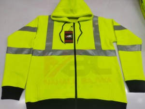 Sweat-shirt à capuche en polaire personnalisable Hi Vis Safety Work Hoodie pour hommes. - Product Image 3