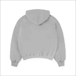 Sudaderas con Capucha de Felpa Gris Jaspeada de la Mejor Calidad, 100% Algodón, 600GSM, Gruesas, Antiencogimiento, Transpirables, con Hombros Caídos - Product Image 2