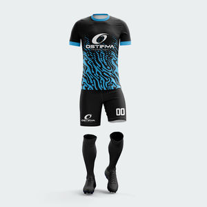 Último Diseño, Conjuntos de Uniformes de Fútbol Personalizados con Impresión Digital Antibacteriana, Parte Delantera Corta, Alta Calidad, Transpirables, de Secado Rápido, Unisex - Product Image 2