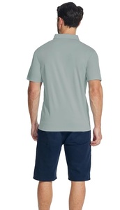 Nuevo diseño de media cremallera Polo camiseta Fitness en blanco Color gris Slim Regular Fit Golf Polo camisas ropa deportiva transpirable secado rápido - Product Image 4