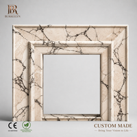 Cheminée décorative de luxe en résine imprimée en 3D, échelle 1/12, pour maison de poupée, en pierre naturelle, marbre personnalisé