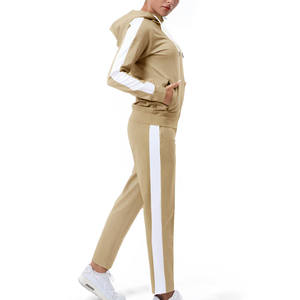 Chándales de invierno de talla grande de diseñador personalizados para mujer, ropa informal con capucha, conjunto de pantalones de chándal apilados, chándal de gran tamaño sólido - Product Image 6