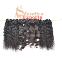 Extensions de cheveux humains bouclés indiens bruts Remy non traités, vague lâche, prix de gros, modèle de paquet de cheveux