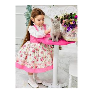 Abito da bambina Vintage abbottonato rosa, compleanno, vestito per servizio fotografico, adatto per 0-10 anni