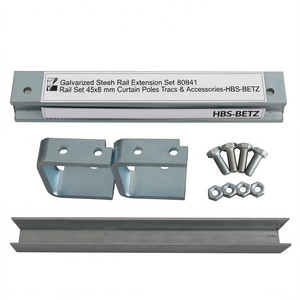 Kit d'extension de rail en acier galvanisé 80841 pour rail de rideau 45x8 mm, tringles et accessoires - HBS-BETZ - Product Image 3