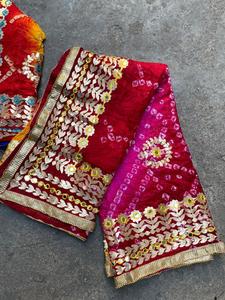 Wholesale Price Heavy Gota Patti Bandhani / Bandhej Rajasthani <b>Dupatta</b> / Women Heavy <b>Dupatta</b> Wedding Favors, Gift for Guests - Product Image 6