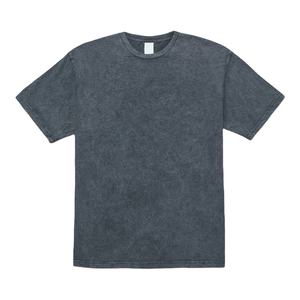 T-shirt unisexe de luxe tendance, style vintage, délavé à l'acide, délavé, ample, 100% coton, avec logo sur le devant, streetwear - Product Image 3