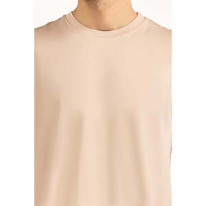 T-shirt Homme Coupe Droite 100% Coton Jersey Manches Courtes Uni Écologique 300gsm Léger Décontracté Vêtement OEM/ODM Vente en Gros - Product Image 2