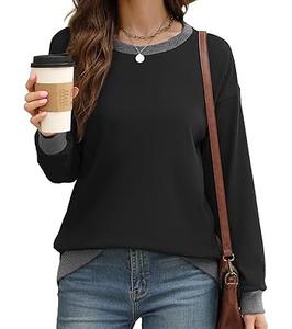 Sweats de couleur noire pull à col rond personnalisé à manches longues sweat-shirts séchage rapide épais polaire sweat-shirt blanc pour femme - Product Image 3