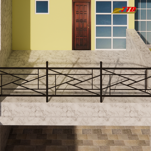 Garde-corps décoratif de balcon en fer avec éléments extérieurs forgés à la main et projet architectural artistique en fonte - Product Image 2