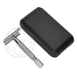 Brand New Products Manufactures Sliver safty face shaving razor men's straight barber safty razor blade with Box