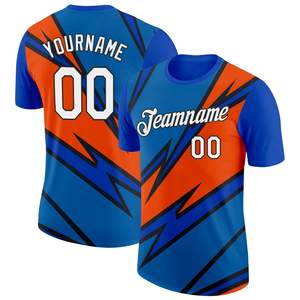 OEM vente en gros, ensemble de sublimation uniforme de maillot de football personnalisé avec nom et numéro, col rond, tissu de haute qualité - Product Image 5