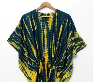 Caftán RAYON, caftán teñido a mano, vestido Maxi caftán, ropa de vacaciones, bata Kimono, ropa de talla grande, caftán para mujer - Product Image 4