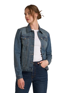 <b>Customized</b> Button-Up Classic Wash <b>Denim</b> <b>Jacket</b> for Women Embroidered with Full Pearls Diamonds Casual Style - Product Image 3