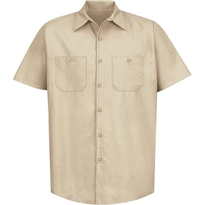 Vente en gros de chemises de travail pour mécaniciens industriels personnalisées à manches courtes pour hommes Chemise de travail haute visibilité sur mesure - Product Image 1