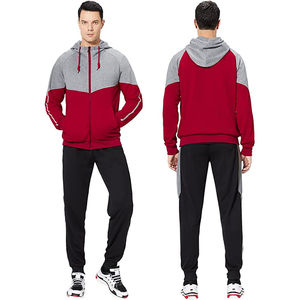 Ensemble de survêtement streetwear pour homme, hiver, uni, deux pièces, pantalon de jogging évasé, 100% coton, à capuche - Product Image 5