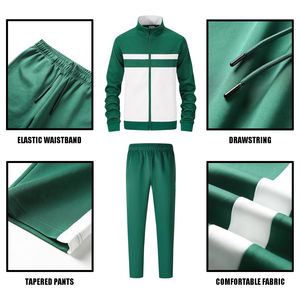Top Fashion Casual 2 Piece Tracksuit Set Long Sleeve Full Zip Jacket with <b>Sweatpants</b> Breathable Sportswear Outfit <b>for</b> Men/<b>Women</b> - Product Image 3