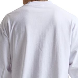 T-shirt pour homme 100% coton 40g Streetwear oversize recadrée style décontracté 220 grammes tissu poids solide motif tissé lourd - Product Image 6