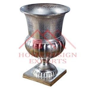 Jarrón de Flores de Aluminio Plateado con Niquelado para Decoración del Hogar, Acabado de Alta Calidad, Lujoso para Mesa - Product Image 4