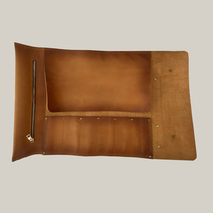 Rollo de cuchillo de cuero genuino con logotipo personalizado, bolsas de cuero cómodas y elegantes, novedad, venta directa de fábrica - Product Image 5