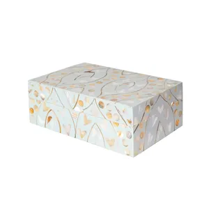 Elegant High Quality Handmade Mother of Pearl <b>Storage</b> <b>Box</b> Sea Shell Inlaid Jewelry Lacquer Keepsake <b>Box</b> - Product Image 1