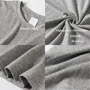 Camiseta Deportiva de Gimnasio para Hombre, Lisa, de Algodón 100%, 210 g/m², Transpirable, con Logotipo Personalizado, Impresión Digital, Precio de Fábrica, Alta Calidad OEM - Product Image 5