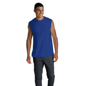 Excepcional transpirable 100% algodón 275 GSM logotipo personalizado camisetas sin mangas Vintage gimnasio lavado ácido camisetas sin mangas para hombres - Product Image 2