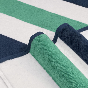 100% Cotton Fluffy Striped Velour Cabana <b>Beach</b> <b>Towels</b> <b>Oversized</b> Highly Absorbent with Custom Logo Microfiber Material Pool Swim - Product Image 2