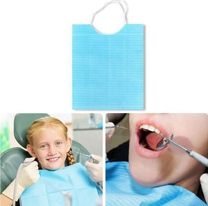 Bavaglini Dentali Monouso Impermeabili - Alta Qualità 1 Strato PE + 2 Strati Carta 33x45cm Colori Assortiti - Product Image 3