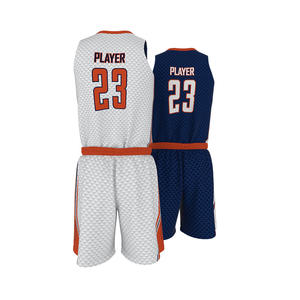 เสื้อบาสเก็ตบอลสำหรับผู้ชายชุดบาสเก็ตบอลสีขาวล้วนแบบปักโลโก้ได้ตามต้องการดีไซน์ล่าสุด - Product Image 3