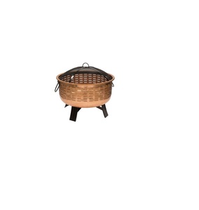 Pozo de fuego multiusos construido con lavabo de cobre y patas de hierro duraderas adecuado para patios rústicos y clásicos modernos - Product Image 1