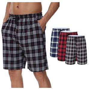 3 piezas de ropa interior de algodón 100% para hombre, Calzoncillos Bóxer, traje, pijama a cuadros, pantalones de dormir, pantalones cortos de cintura elástica con bolsillo - Product Image 4