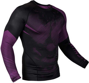 Le combat extensible de tissu de Rashguard de conception personnalisée de haute qualité porte pour la sublimation - Product Image 4