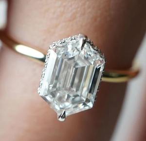 ห้องปฏิบัติการครบรอบรัศมีหกเหลี่ยมที่ซ่อนอยู่แหวนเพชรปลูก ของขวัญเครื่องประดับที่กําหนดเองสําหรับการทําสําหรับเครื่องประดับเพชรอื่น ๆ - Product Image 2