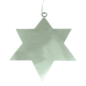 Juego de 3 estrellas colgantes de hierro medianas decoración de pared chapada en óxido para árbol de Navidad hecho a mano en Material metálico a granel - Product Image 3