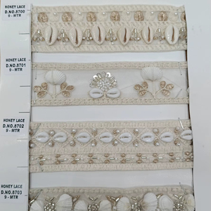 Dentelle africaine pour broderie de voile suisse avec perles Dentelle florale douce et écologique pour la décoration intérieure Vêtements Sacs Chaussures - Product Image 1