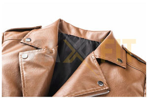 Hombres 2025 otoño nueva chaqueta de cuero informal abrigo hombres moda Vintage traje chaqueta con cremallera por MAXFIT ENTERPRISES - Product Image 2